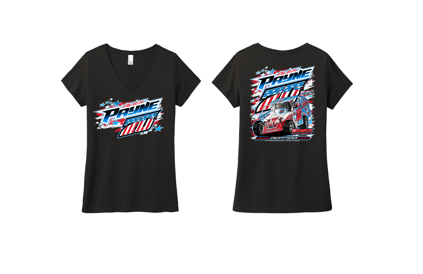 2026 Honeoye Auto Parts Car Ladies V-Neck