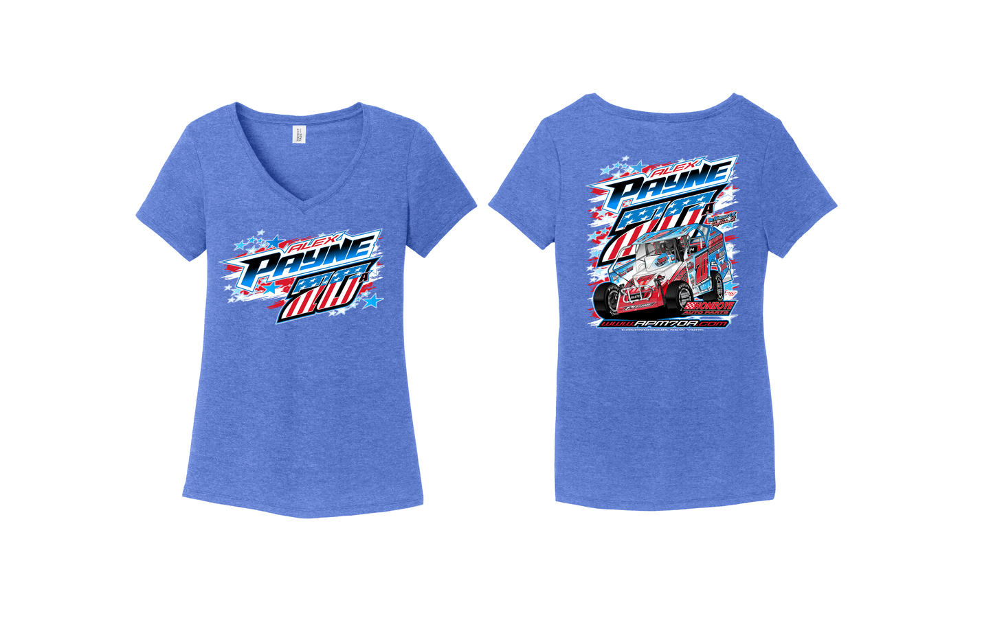 2026 Honeoye Auto Parts Car Ladies V-Neck
